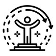© ylivdesign - Lider life skills icon. Outline lider life skills vector icon for web design isolated on white background