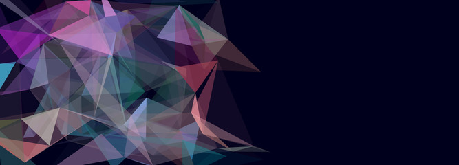 Wall Mural - colored polygonal space. digital background. triangular futuristic business wallpaper. vector illust