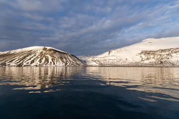 Wall Mural - Sunset on Pendulum Cove on Deception Island in the South Shetland Islands