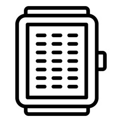 Sticker - Fix screen smartwatch icon. Outline fix screen smartwatch vector icon for web design isolated on white background