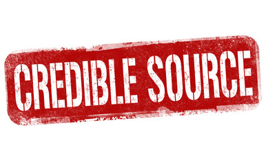 Wall Mural - Credible source sign or stamp