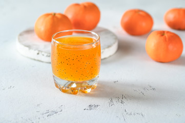 Sticker - Orange juice with basil seeds