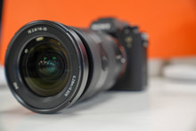 New Sony mirrorless camera with Sony FE 2.8/24-70mm GM lens product shoot