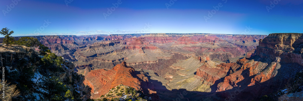 Grand Canyon Ultra Wide Panorama - obrazy, fototapety, plakaty 