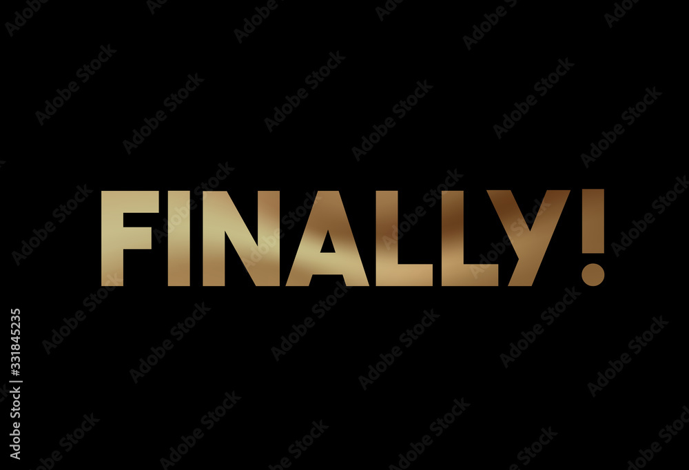 Gradient golden isolated elegant standard bold alphabet letter word ...