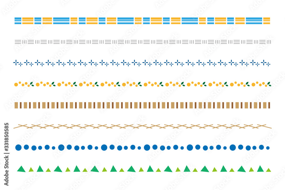枠 線 装飾 ライン 北欧風 植物 フレーム 素材 Ai Eps ベクター Wall Mural Sozyer