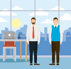 Poster - elegant businessmen working in the office