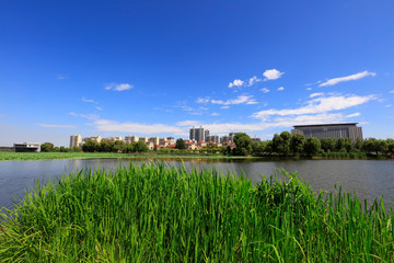 Wall Mural - Summer Landscape of Waterfront City, Tangshan City, China