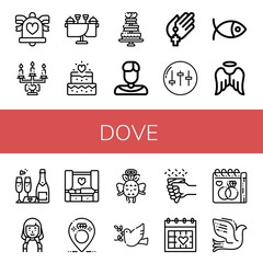 Canvas Print - dove simple icons set