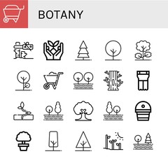 Canvas Print - botany icon set