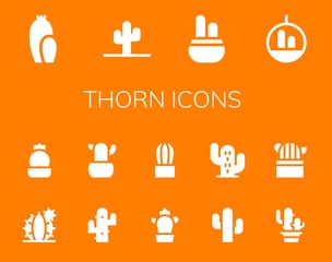 Poster - Modern Simple Set of thorn Vector filled Icons