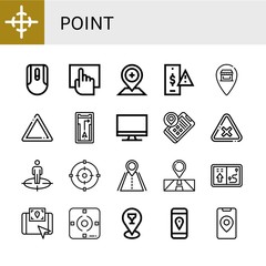 Poster - point icon set