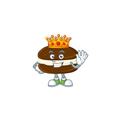 Poster - A Charismatic King of whoopie pies cartoon character design