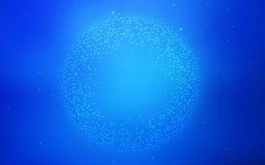 Light BLUE vector background with galaxy stars. Shining colored illustration with bright astronomical stars. Smart design for your business advert.