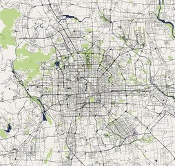  map of the city of Beijing, China