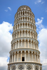 Canvas Print - Pisa (PI), Italy - June 10, 2017: The famous Learning Tower of Pisa, Tuscany, Italy, Europe