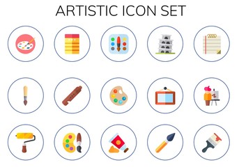 Canvas Print - artistic icon set