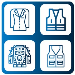 Poster - Set of waistcoat icons