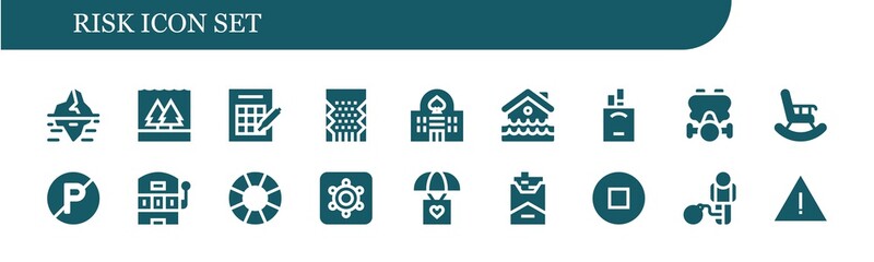 Poster - risk icon set