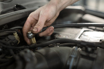 Change brake fluid with waste oil drainer, Blow the air in break system.