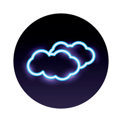 Wall Mural - cloud sky neon light style icon