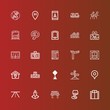 Editable 25 route icons for web and mobile