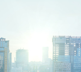 City landscape. Expressway to the city center.