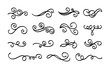 © Onabi - Hand drawn flourishes, curls, dividers, scrolls and swirls set. Vector decoration and design elements.