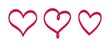 Hand drawn hearts set. Vector decoration element. Heart logo design.