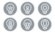 © ti555design - Light Bulbs Icons, Electricity Lighting Illustration Vector