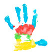 Colorful child's hand
