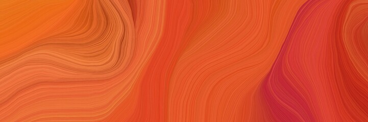 Poster - very creative banner with coffee, firebrick and coral color. curvy background design