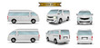 Van, minibus, taxi isolate on the background. Ready to apply to your design. Vector illustration.
