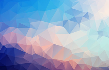 Wall Mural - Blue, purple, pink geometric pattern, triangles background, polygonal design. Vector EPS 10 illustration.