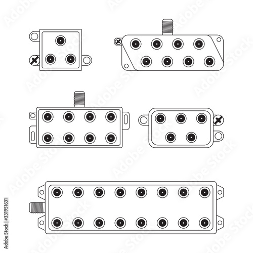 Cuadros en Lienzo Two Four Eight Sixteen Way Vertical Coaxial Cable Splitters