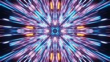 Vivid Beautiful Abstract Mandala Pattern For Background With Blue, Orange And Pink Colors