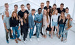 © ASDF - group of diverse young people looking at the camera