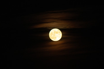 full moon with black night background