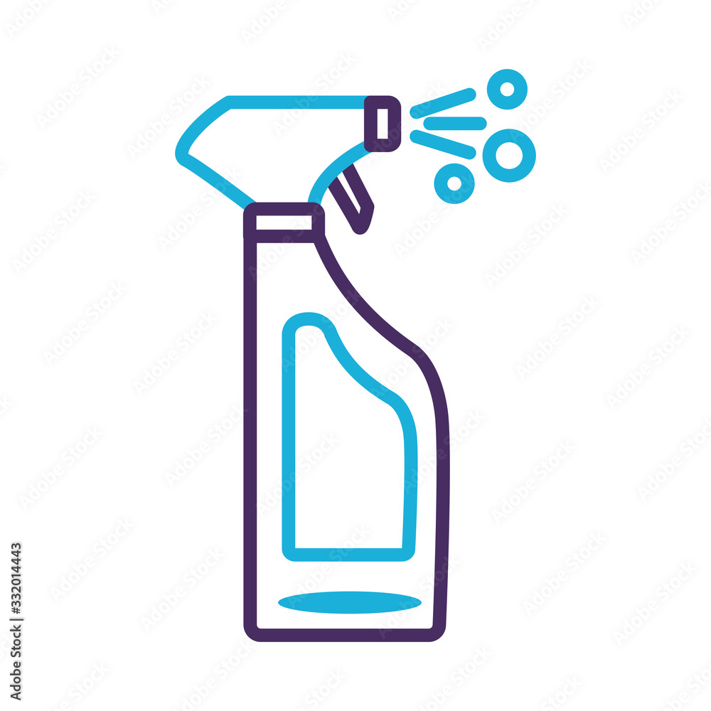 disinfectant spray bottle product line style - obrazy, fototapety, plakaty 