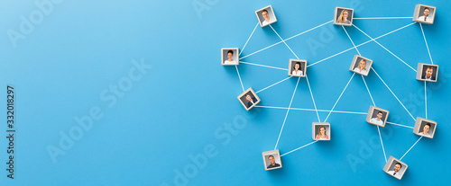 Fotografía Teamwork, network and community concept.