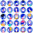 Avatars of various people in protective masks. Men and women who follow the recommendations for the prevention of coronavirus. Vector.