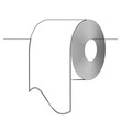 Roll of toilet paper in one continuous long line drawing style. Black and white vector illustration for your design. Panic shopping, increased demand during novel coronavirus Covid-19 2019-nCoV pandem