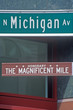 North Michigan Avenue and The Magnificent Mile Signs, Chicago, Illinois
