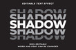 Shadow text style effect Premium Vector