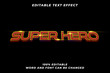 Modern heroes 3d bold text style effect Premium Vector