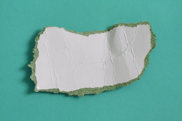 Torn paper with blue paper color as background