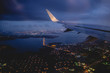 © Samuel Ponce - Flying on plane in a night storm over Dallas, USA