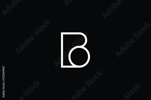 Fotografía Minimal elegant monogram art logo