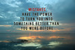  Inspirational motivational quote - Mistakes have the power to turn you into something better than you were before. With words message on blue sky at sunrise and its reflection on beach wave water.