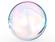 © Mama pig - 3d pink blue ball crystal gradient colors isolated on white background. Abstract bubble glossy pastel 3d geometric shape object illustration render.